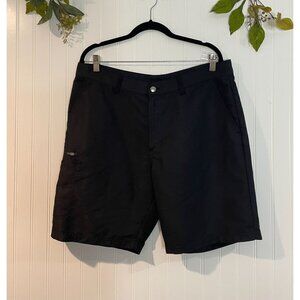 Adidas Mens Black Polyester short With Pockets & Button Closure Size 36